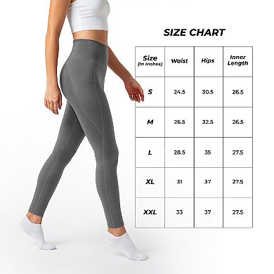 Women’s High Waist Leggings with Pockets, Moisture-Wicking, Yoga Pants for Workout & Everyday Wear