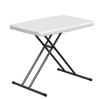Folding Table 30 Inch Small Desk Adjustable Height TV Tray for Laptop Couch Camping