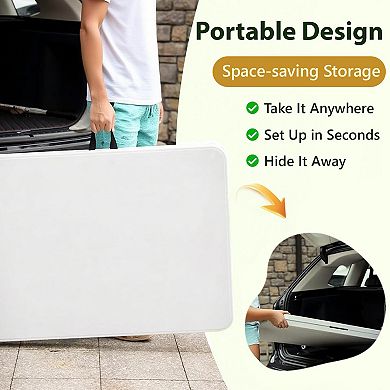 Portable Heavy-Duty Folding Table All-Purpose Plastic Utility