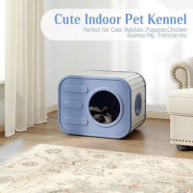 Decksplore Camera-Shaped Cat House Waterproof Resin Indoor Outdoor Cat Bed