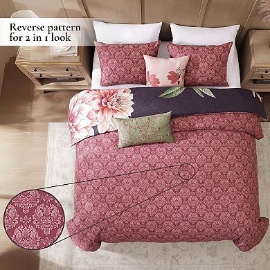 Bebejan Blush Serenade 1005 Cotton Sateen 5 Piece Reversible Comforter Set