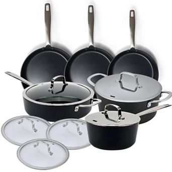 Alva Maestro Cookware Set 12 pc Set - Nonstick Ceramic Pans and Pots with Lids