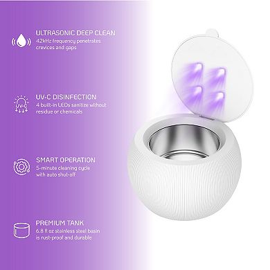 Pursonic Ultrasonic Cleaner Pod Deep Cleaning and UV Sterilization in One Compact Device