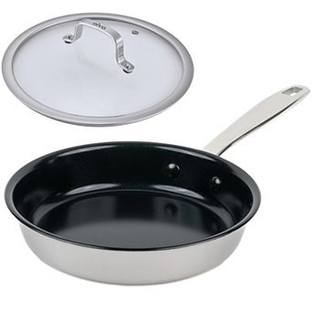Maestro 5-Ply Stainless Steel Nonstick Frying Pan with Lid