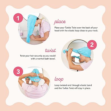 SET OF 2 MICROFIBER TURBIE TWIST HAIR TOWELS - HOLIDAY