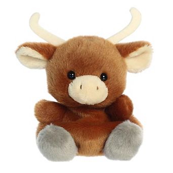 Aurora Adorable 5" Landon Longhorn Palm Pals Mini Brown Stuffed Animal