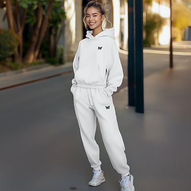 Dalix Butterfly Midweight Fleece Relaxed Sweatsuit