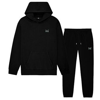 Dalix Butterfly Midweight Fleece Relaxed Sweatsuit