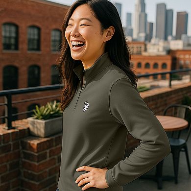 Dalix Womens Heartly Ghost Quarter Zip Pullover