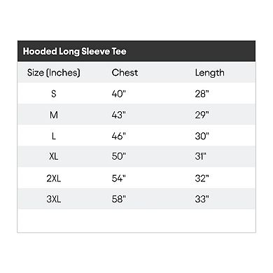 Dalix Mens Ghost Hooded Long Sleeve Jersey Tee