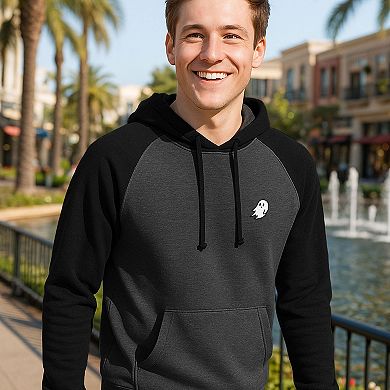 Dalix Mens Ghost Midweight Fleece Raglan Sleeve Hoodie