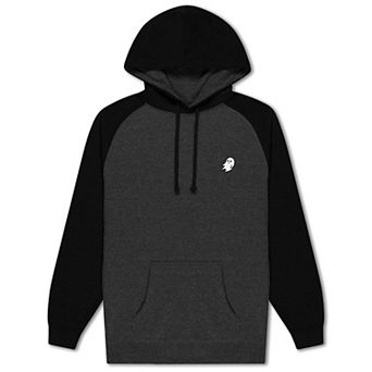 Dalix Mens Ghost Midweight Fleece Raglan Sleeve Hoodie