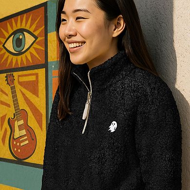 Dalix Womens Ghost Faux Quarter Zip Pullover