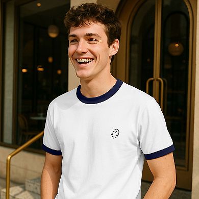 Dalix Mens Ghost Jersey Ringer Tee