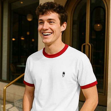 Dalix Mens Astronaut Jersey Ringer Tee