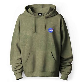 NASA Mineral Wash Hoodie Dalix NASA Embroidered Fleece Hoodie Mineral Wash Long Sleeve Sweatshirt Me