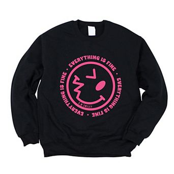 S.W.Smiley Everything Is Fine - Women's Graphic Sweatshirt