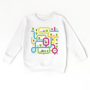 Leo The Truck Colorful Roads - Kids Toddler Graphic Sweatshirt