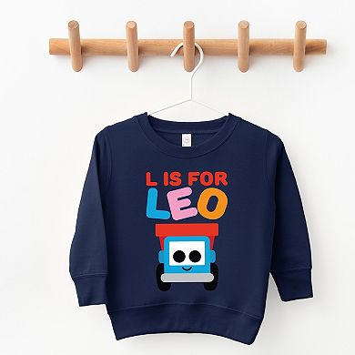 Leo the Truck L is for Leo - Toddler Graphic Sweatshirt