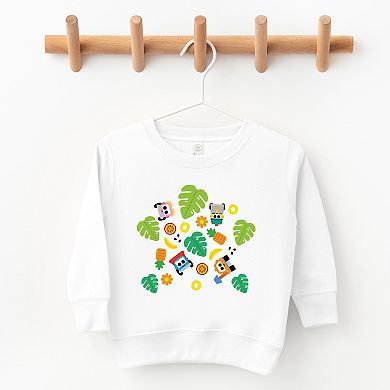 Leo the Truck Palm Leaves - Toddler Graphic Sweatshirt