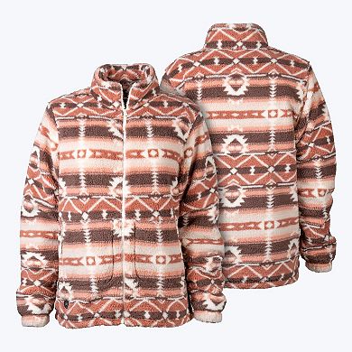 Women's Mobile Warming Upland Sherpa Printed Long Jacket