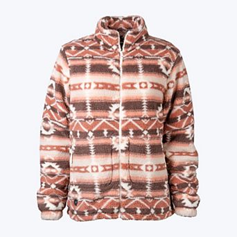 Women's Mobile Warming Upland Sherpa Printed Long Jacket