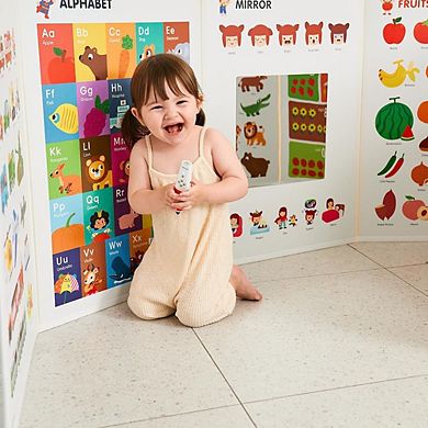 Interactive foldable board with talking pen, mirror & whiteboard fun learning for kids!