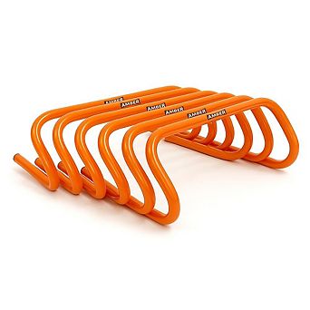 Set of 6 Mini Speed Hurdles, 6" PVC, for Agility & Coordination in Multiple Sports
