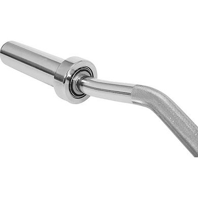 Olympic Super Curl Barbell 47", Heavy-Duty EZ Bar, 200 lb Capacity, Fits 2" Plates, Anti-Rust
