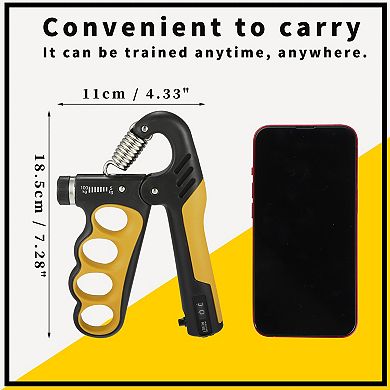 Five Finger Grip Device, Hand Grip Strengthener, Adjustable Strength for Muscle Building 7.28x4.33in