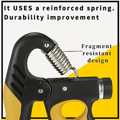 Five Finger Grip Device, Hand Grip Strengthener, Adjustable Strength for Muscle Building 7.28x4.33in