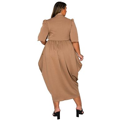 Plus Size Aesira Tulip Hem Pocket Dress