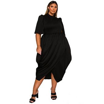 Plus Size Aesira Tulip Hem Pocket Dress