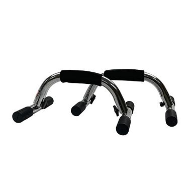 Training Push Up Bars with non-skid feet for upper body strength—shoulders, chest, core.