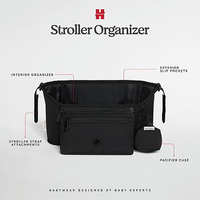 Huggies Babywear Water Resistant Stroller Caddy with Zippered Pockets & Detachable Pacifier case 2-Piece Set