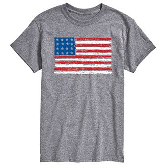 Big & Tall Distressed USA Flag Graphic Tee