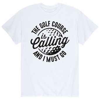 Big & Tall The Golf Course Is Calling Graphic Tee