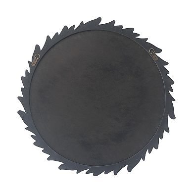 Parisloft Decorative Wood Wall Mirror with Classic White Wreath, 29.5 inches