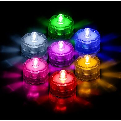 3PCS Submersible LED Tea Lights Waterproof, Battery Operated Candle Lamps for Decoration
