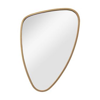 Parisloft Irregular Gold Metal Wall Mirror, Decorative Wall Mirror, 34.25" H x 23.25" W