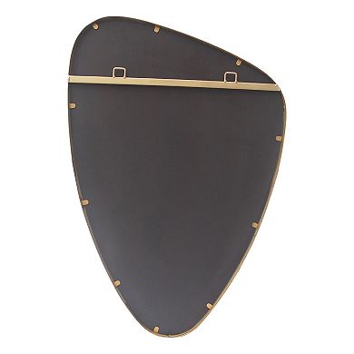 Parisloft Irregular Gold Metal Wall Mirror, Decorative Wall Mirror, 34.25" H x 23.25" W
