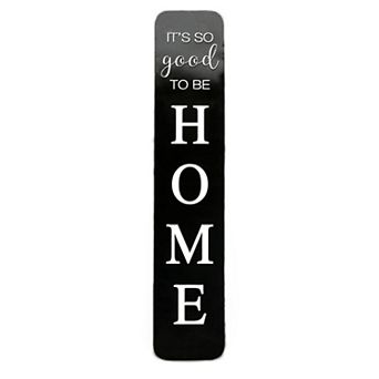 Parisloft It's so Good to Be Home Embossed Metal Printing Wall Sign, Black