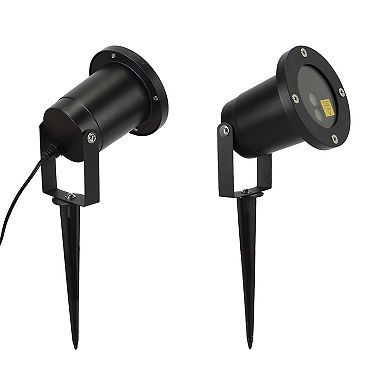 Outdoor Laser Projector Light Red & Green, 3 Modes, 12 Speeds, 6H Timer, IP44 Waterproof