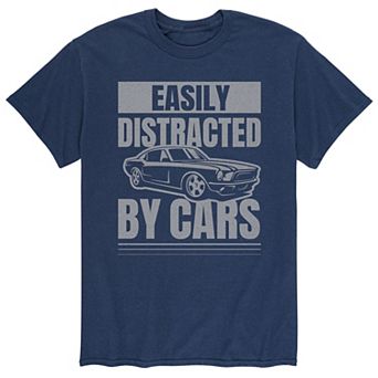 Big & Tall Easily Distracted By Cars Graphic Tee