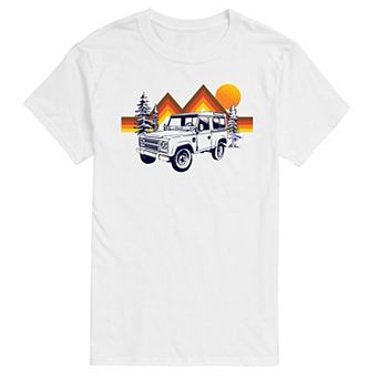 Big & Tall Vintage Car Mountain Graphic Tee