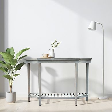 Parisloft Farmhouse Wood Console Table, Grey
