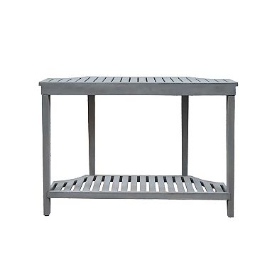 Parisloft Farmhouse Wood Console Table, Grey