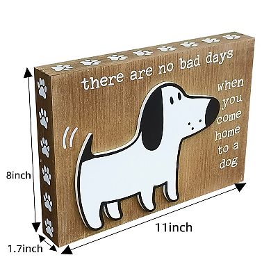 Parisloft There Are No Bad Days, When You Come Home To a Dog, Funny Dog Signs for Home Decor