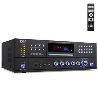 Pyle 4000W 4-Channel Wireless Bluetooth Amplifier