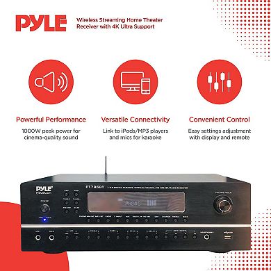 Pyle 2000W 7.1-Channel Hi-Fi Bluetooth 5.0 Stereo